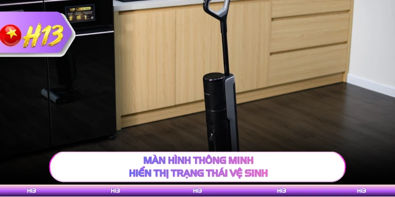 Màn hình thông minh hiển thị trạng thái vệ sinh