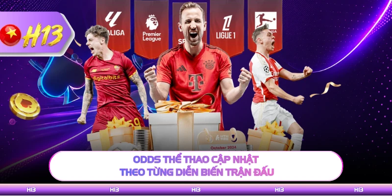 Odds thể thao cập nhật theo từng diễn biến trận đấu