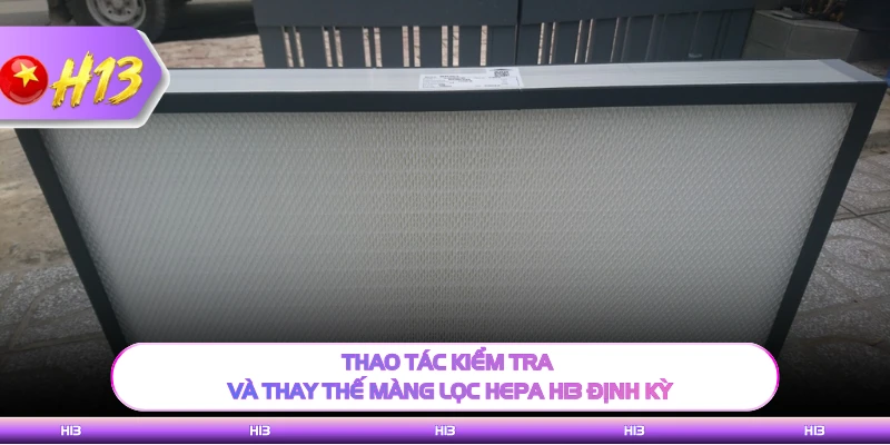 Thao tác kiểm tra và thay thế màng lọc HEPA H13 định kỳ